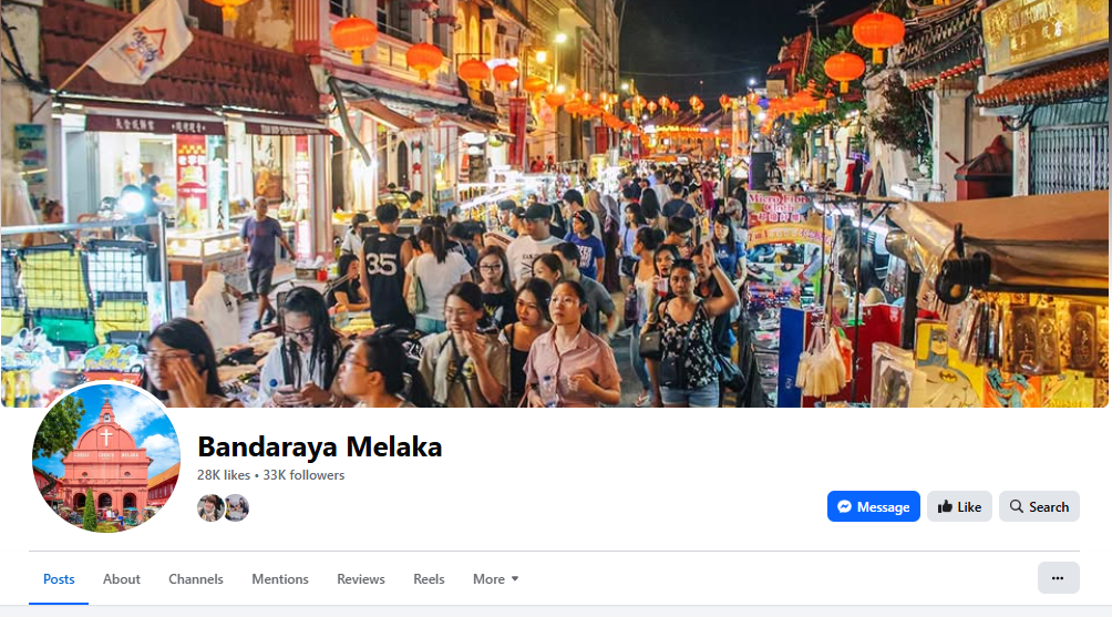 Ready-Made Facebook Page for Sale – Bandaraya Melaka